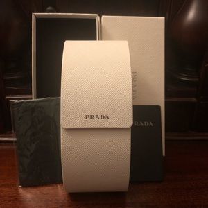 Prada case, box, cloth and booklet